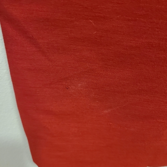 Lela Rose Red Ruffle Neck Silk & Wool Sheath Dress - Picture 6 of 8